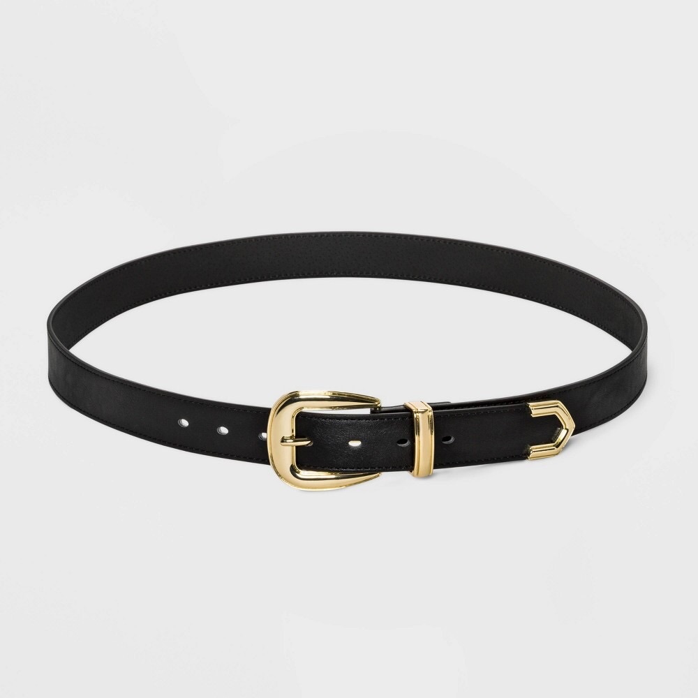 NWT plus sized gold buckle belt
